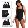 thumbnail image 6 of Charmo Women's Athletic One Piece Swimsuit Sports Racerback Training Swimwear, 6 of 7