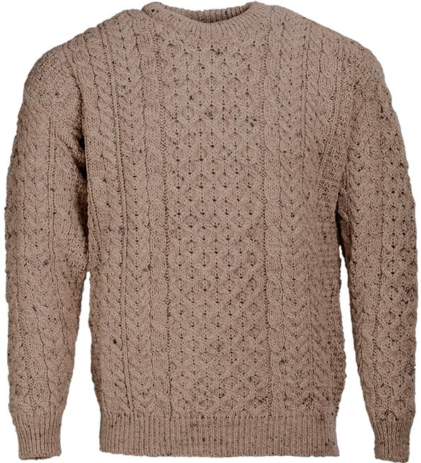 Kleding Herenkleding Sweaters Pullovers Aran Fisherman Crew Neck Cable Knit Jumper for Men — Merino Wool Blend Pullover — Soft and Warm Ireland Sweater — Irish Aran Knitting 