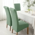 thumbnail image 4 of Large Dining Chair Slipcover,XL Stretch Chair Covers Universal Removable Washable Anti-Dust Spandex Jacquard Chair Protector for Kitchen Banquet Hotel Decoration-6-G, 4 of 8