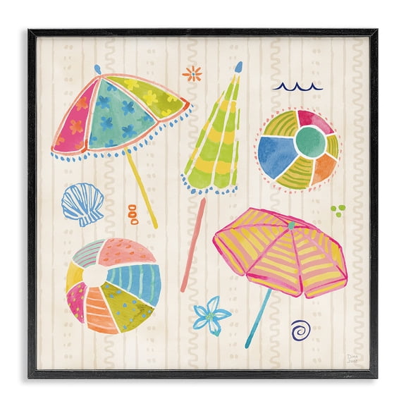 Stupell Industries Eclectic Fine In The Sunshine Black Framed Giclee Art, 12 x 12, by Dina June