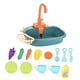 thumbnail image 5 of Juguetes de fregadero de cocina con accesorios de agua corriente, de ciclo del agua, regalos de cumpleaños, juguetes de simulación para niños, Azul, 5 of 9