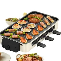Nonstick Electric Grill Pan with Removable Grease Tray and Adjustable Heat Control