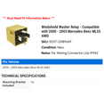 thumbnail image 2 of Windshield Washer Relay - Compatible with 2000 - 2003 Mercedes-Benz ML55 AMG 2001 2002, 2 of 2