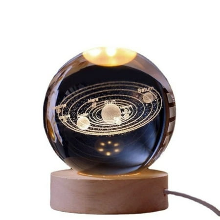 

Mewcaen Clearance! Bring The 3D Solar System Crystal To Your Home Showing The Mysterious Universe To You And Your Family Home Decor Brown