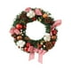 thumbnail image 3 of Guirnalda navideña para puerta, decoración creativa para fiestas con lazo rosa 25 centímetros, 3 of 9