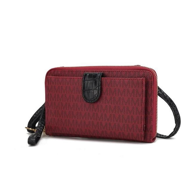 MKF Collection by Mia K. MKF-UM5527BRG Olga Smartphone and Wallet Convertible Crossbody Bag