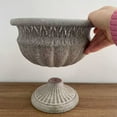 thumbnail image 4 of ToyKingdee Vintage Metal Decorative Urn Planter, Embossed Pattern, Bronze Finish, 4 of 4