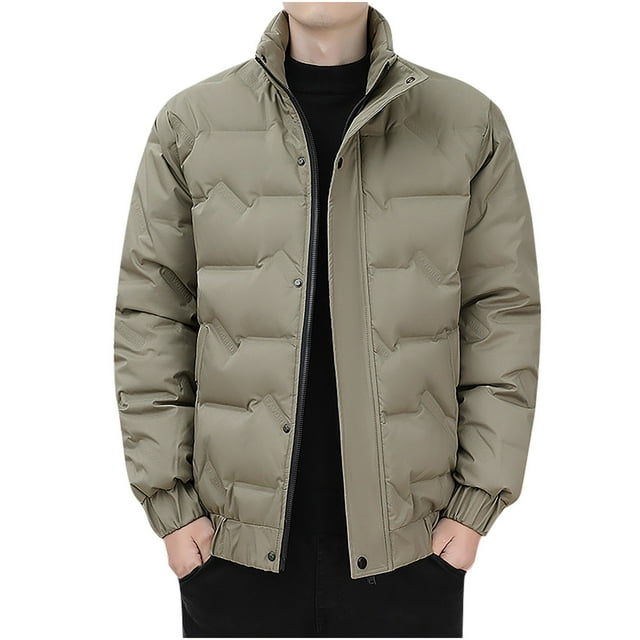 DecSea Men's Puffer Jackets Lightweight Warm Windproof Coat Water-Repellent Windbreaker Quilted Jacket Winter Fall Spring