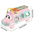 thumbnail image 3 of Loespoir Toddler Music Bus Toys, Baby Musical Busy Learning Toy, Birthday Gifts for Kids, Educational Toy, Sensory Play, Sturdy Design(Pink), 3 of 8