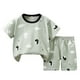 thumbnail image 1 of Odeerbi 2-10 Años Conjunto de Verano Para Niños Camisetas de Manga Corta de Algodón Con Estampado Pantalones Cortos Conjunto de Dos Piezas, 1 of 3