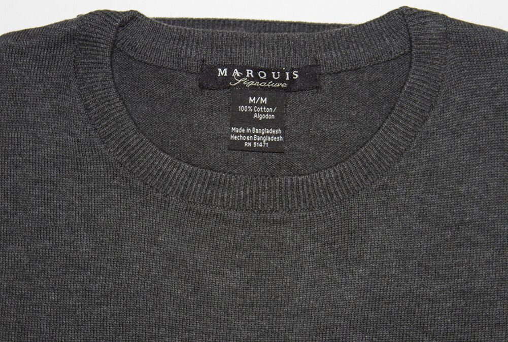mens 100 cotton crew neck sweaters