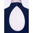 thumbnail image 6 of Eandarui Women Lyrical Dance Costumes Glittery Rhinestone Contemporary Dancewear Ballet Sleeveless Navy Blue XXL, 6 of 7