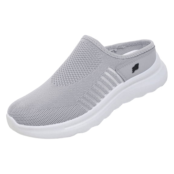 Dweltoz Women's Walking Shoes Slip on Non Slip Mesh Tennis Workout Shoes Comfortable Casual Athletic Platform Sneaker with Arch Support,Gray 36