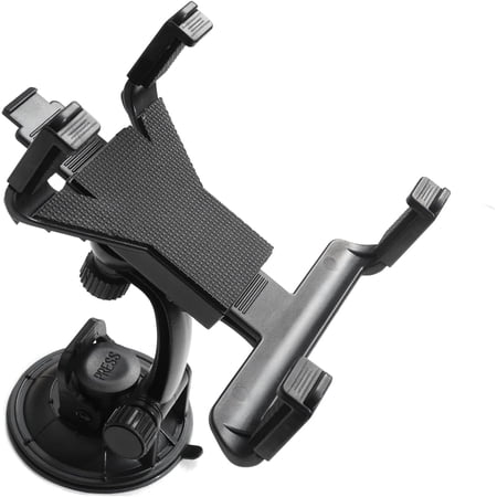Car Tablet Mount for Windshield & Dashboard, 360° Adjustable Holder for 7–11 Inch iPad & Android Tablets, Strong Suction Cup Stand with Anti-Slip Protection, Tablet Holder for Navigation, Road Trips