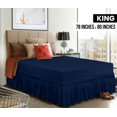 thumbnail image 2 of Falda de cama Utopia Bedding elástica de microfibra King Navy, 2 of 6