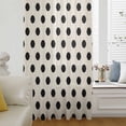 thumbnail image 6 of Wave Point Black Sheer Curtains 54 Inches Long, Modern Minimalist Geometric on Linen Light Filering Curtains, Breathable Simi Curtain Privacy Drapes for Kitchen Bathroom Small Window Treatment, 6 of 9