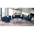 thumbnail image 3 of American Eagle Furniture AE3802 Fabric Velvet Sofa in Dark Blue Color, 3 of 3