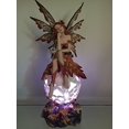 thumbnail image 5 of Autumn Fairie Sitting on Changing Color Led Orb Meadow Mushroom Fairy Statue, 5 of 5