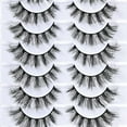 thumbnail image 5 of Cat Eye Lashes False Eyelashes Natural Wispy Lashes Strips Fluffy Mink Eye Lash Fake Eyelash Natural Look 10 Pairs 9-15mm Fake Lashes Pack Volume Strip Lash Pestañas, 5 of 8