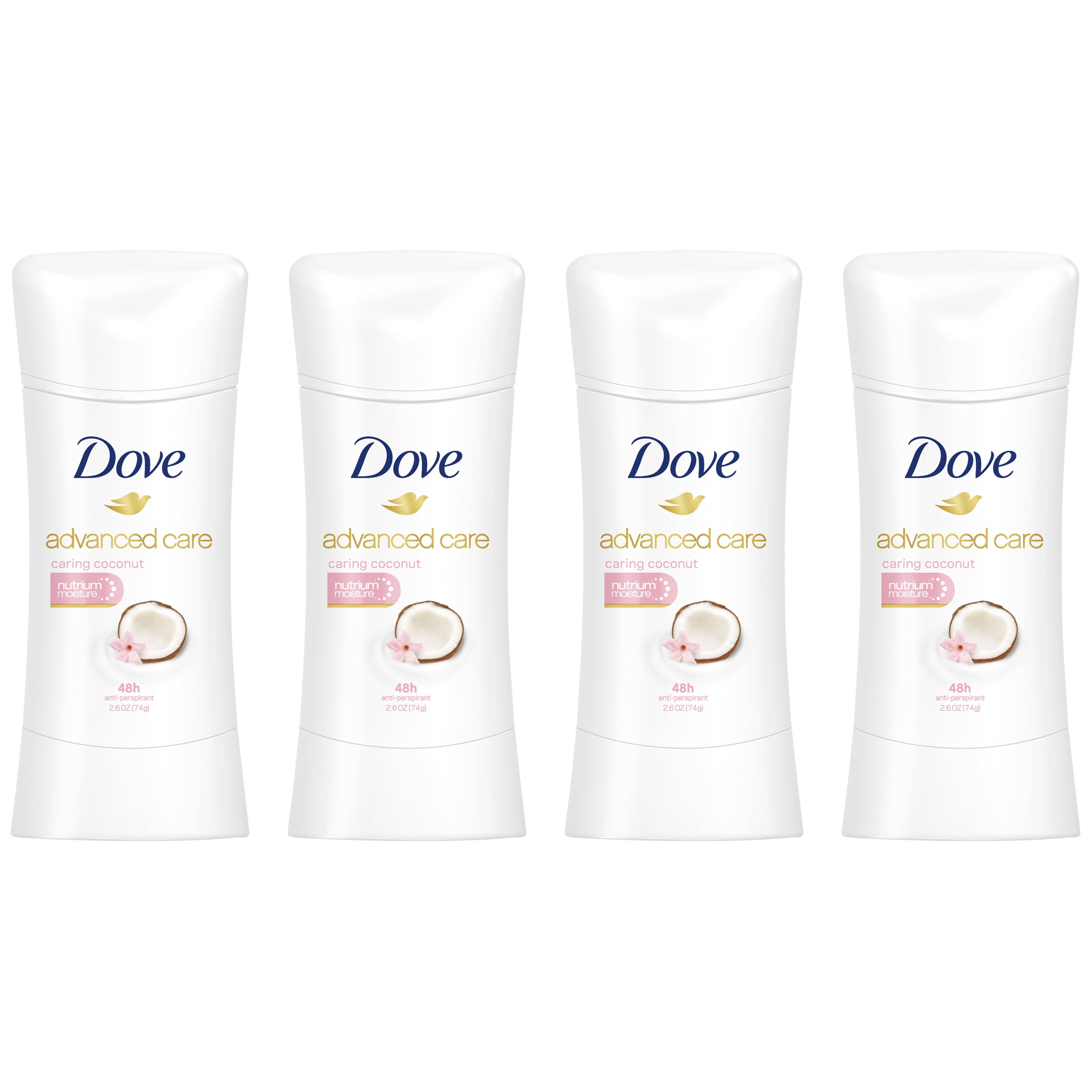 Dove Advanced Care Caring Coconut Antiperspirant Deodorant 2.6 oz, 4