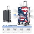 thumbnail image 4 of Honeii bass fish with the USA flag Elastic Luggage Cover, featuring double-sided printing, is the ideal companion for travel, business trips, and daily use(not included suitcase )-X-Large, 4 of 7