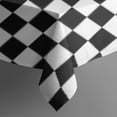 thumbnail image 4 of Black and White Checkered Pattern Rectangle Tablecloth 60"x102",Waterproof Polyester Rectangle Table Cloth, Wipeable Spillproof Polyester Tablecloth for Dining, Camping, Indoor and Outdoor, 4 of 6