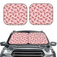 thumbnail image 2 of Balery 2 Piece Cute Watermelon Car Windshield Sun Shade|Foldable Front Windshield Shade for Car Front Window for Most Sedans SUV Truck-, 2 of 7