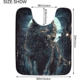 thumbnail image 6 of SKYSONIC Toiletry Mat Big Wolf Moon Night Print, Fluffy Plush Absorbent Bath Rugs Carpet with Non Slip Bottom for Bathroom Floor Toilet Tub and Shower, 6 of 7