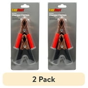 (2 pack) Everstart 50-Amp Booster Cable Clamps, designed for use with 6-12V batteries to start stalled vehicles.