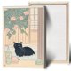 thumbnail image 1 of Lienzo de pared japonés con forma de gato negro, 40 x 60 cm, decoración de baño, 1 of 8