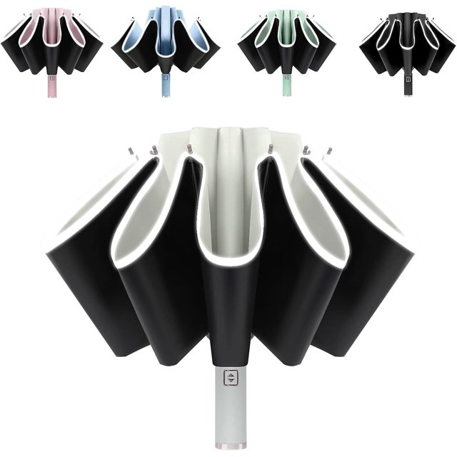Liangnv Paraguas UV Protección Solar Paraguas Inversos A Prueba De Viento Compactos para La Lluvia Paraguas De Viaje Invertido Plegable Automático Portátil para Mujeres Y