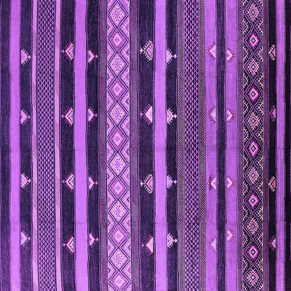 Ahgly Company Indoor Square Solid Purple Modern Area Rugs, 7' Square