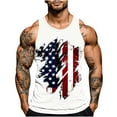 thumbnail image 2 of UVEASISHA Big and Tall Tank Tops for Men Sleeveless American Flag Graphic Tee Quick Dry Gym Muscle Tanks White XXL, 2 of 5