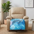 thumbnail image 2 of FOR U DESIGNS Blue Turtle Floral Print Recliner Chair Cover Waterproof Anti-Slip Reclining Sofa Slipcover, Pet Friendly Reclining Sofa Cushion Cover Furniture Protector for Large Recliner, 2 of 6