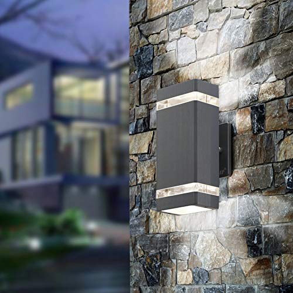 LMP Pack LED Square Up and Down Lights Outdoor Wall Light?Body in Aluminum  Waterproof Outdoor Wall Lamps?3000k 5W with Certificate ETL
