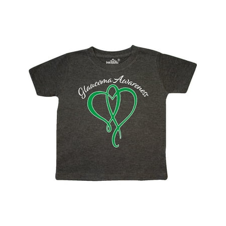 

Inktastic Glaucoma Awareness Green Heart Ribbon Gift Toddler Boy or Toddler Girl T-Shirt