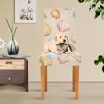 thumbnail image 4 of Yayeee 4 Pack Dining Chair Covers Stretch Parson Chairs Slipcovers Seat Protector, Watercolor Seashell, 4 of 6