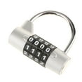 thumbnail image 3 of Padlock - 4 Digit Combination Lock for Gym, Sports, Employee Locker, Outdoor, Fence, Hasp - Easy to Set Your Own Keyless Resettable Combo, 3 of 8