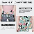 thumbnail image 6 of Green Boston Terrier and Flower Apron-Garden Aprons for Women with Pockets-Cotton Linen Waterproof Kitchen Cooking Gardening Aprons Adjustable for Kitchen,Cooking,BBQ and Salon 33x27 Inch, 6 of 7