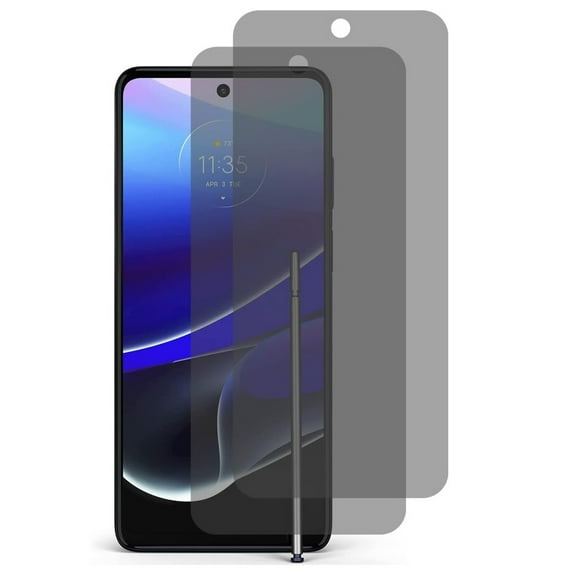 PAPAUTOP [2 Pcs] for Motorola Moto G Stylus 5G 2022 Privacy Anti-Spy Easy Installation Tempered Glass Screen Protector