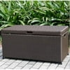 Jeco Inc. Outdoor 70 Gallon Wicker Deck Storage Box