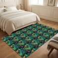 thumbnail image 4 of Area Rugs 4'x6'. Summer Botanical Carpet Runner Indoor Outdoor Rugs Home Decor Aesthetic, Tropical Monstera Leaves Flowers Green Non Slip Mats Washable Accent Rug for Living Room Bedroom, 4 of 8