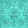 thumbnail image 1 of Ahgly Company Machine Washable Indoor Square Persian Turquoise Blue Traditional Area Rugs, 7' Square, 1 of 4
