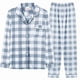 thumbnail image 1 of Pijamas bonitos de algodón para mujer, camisetas de manga larga y pantalones con bolsillos, ropa informal de estar por casa con lunares., 1 of 5