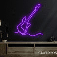 thumbnail image 2 of Glowneon Guitar Line Neon Sign, Guitar Led Sign, Music Club Wall Art, 2 of 4