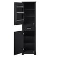thumbnail image 5 of Tcbosik 66" Tall Storage Cabinet with Drawer, Bathroom Cabinet with Adjustable Shelves, Freestanding Pantry Cabinet with Door Shelves, Kitchen Cupboard for Dining Room, Living Room, Black, 5 of 10