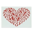 thumbnail image 1 of High Heels Cutting Board, Heart with Scarlet High Heel Shoe Silhouettes Love Woman Illustration, Decorative Tempered Glass Cutting and Serving Board, in 3 Sizes, by Ambesonne, 1 of 2