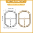 thumbnail image 2 of Uxcell Single Prong Belt Buckle, Metal Center Bar Oval Replacement Buckle for Belt Purse Making Leather Hardware Silver/Light Gold 1 Inch, 2 of 6