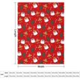 thumbnail image 2 of Christmas Stick Gingerbread Man Red Christmas Throw Blanket Soft Flannel Throw Blankets with Snowflake Santa Claus Pattern Cozy Blanket for Couch, Sofa and Bed Gifts for Xmas 40"x50", 2 of 6