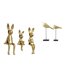 thumbnail image 1 of Conjunto de figuras de conejo y pájaro, estatuas de animales, esculturas modernas, adornos para escritorio, mesa, armario, estantería, decoración de d, 1 of 8